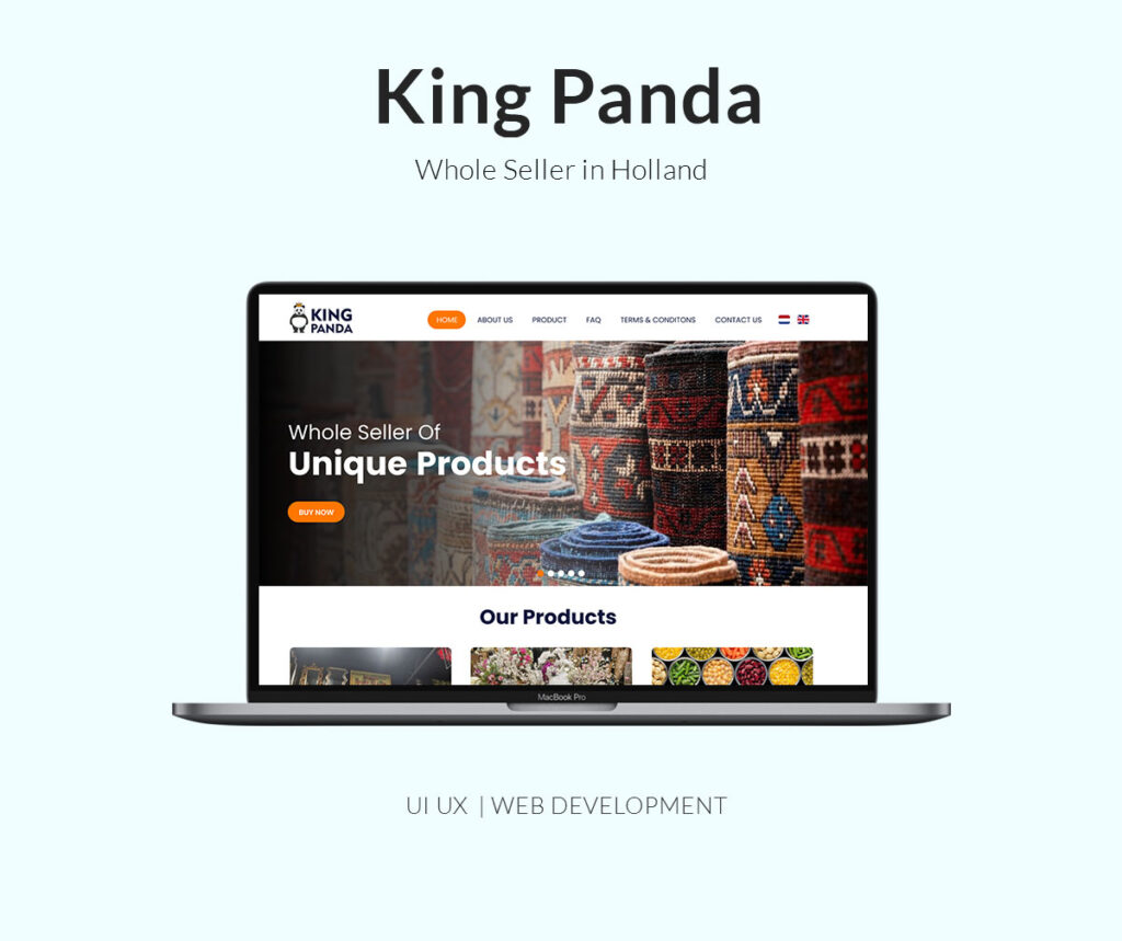 KING PANDA WEBSITE DESIGN BY DIGITAL CREATIVE MINDS