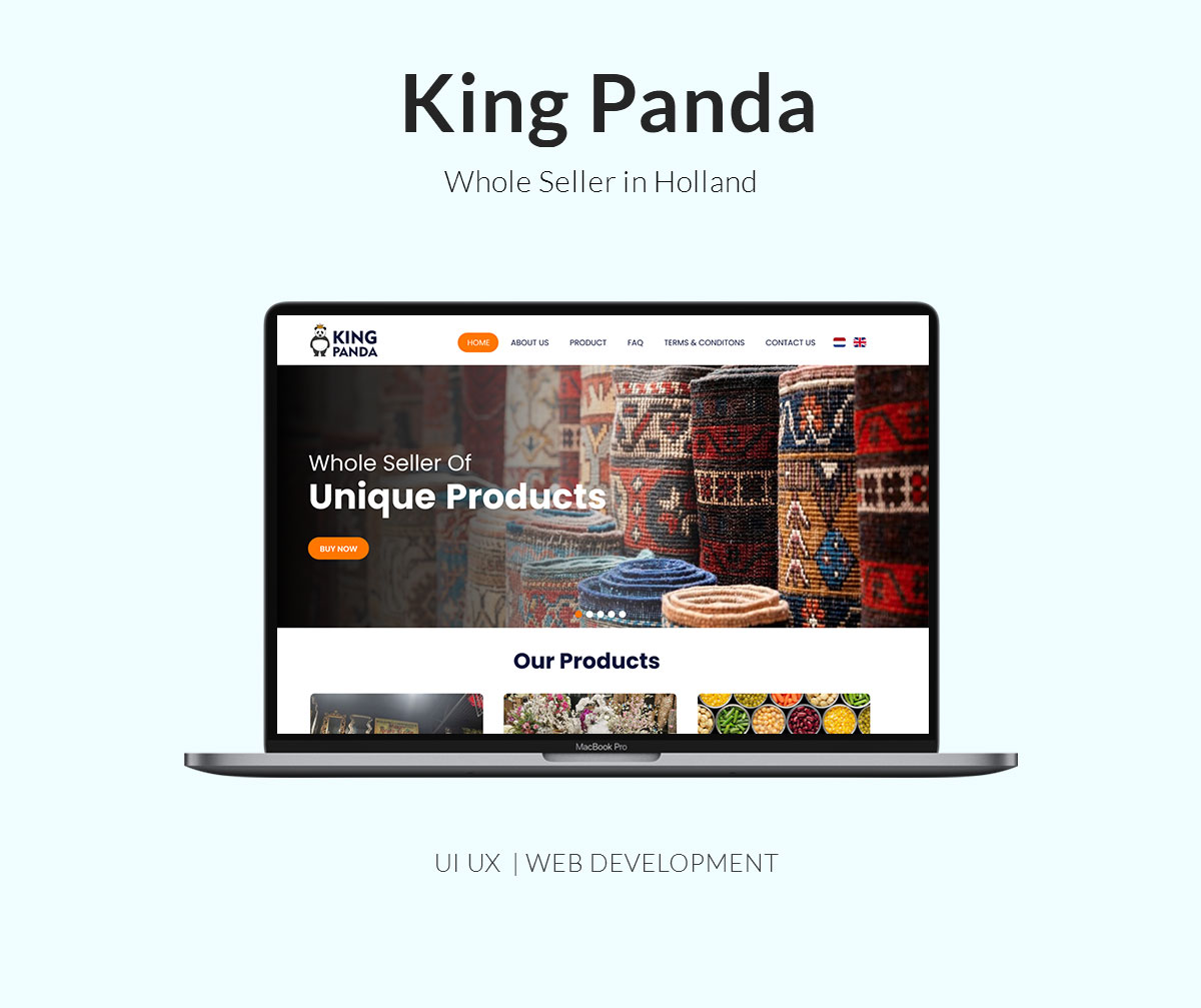 KING PANDA WEBSITE DESIGN BY DIGITAL CREATIVE MINDS