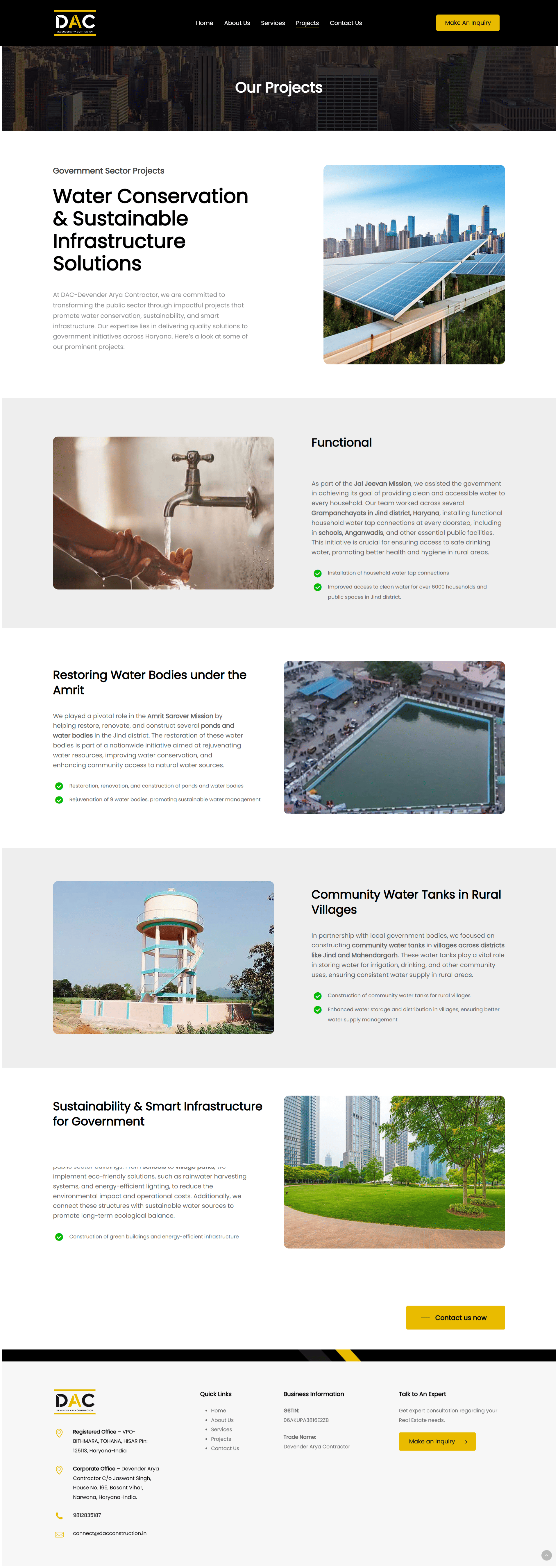 Website Designing and development for construction service / Web Designing in Haryana, Hisar - Web development for construction work