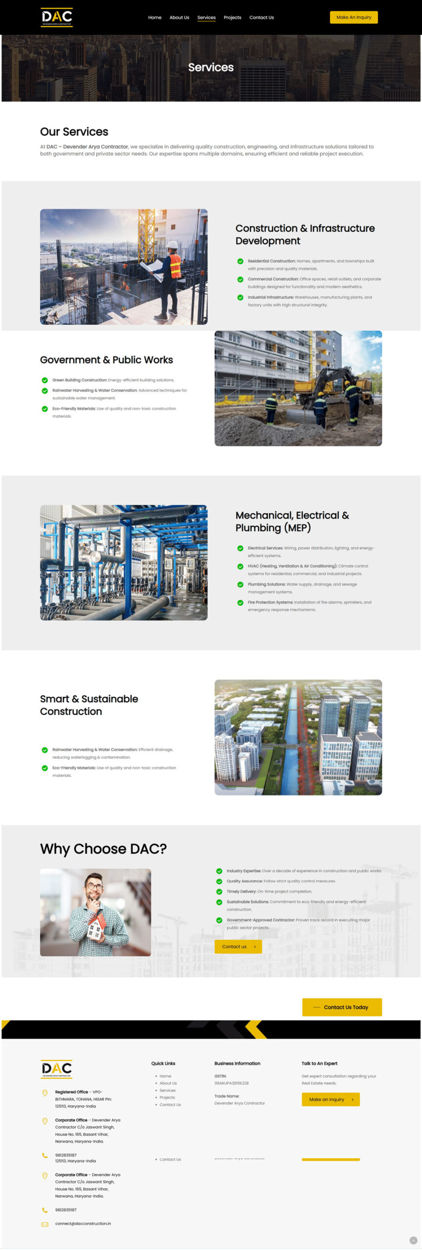 Construction Web Developmnt