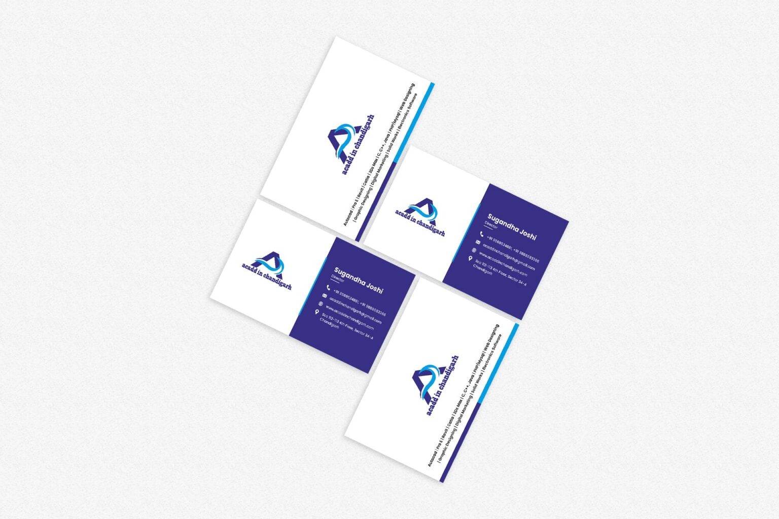 Acadd visiting card design | Digital Creative Minds