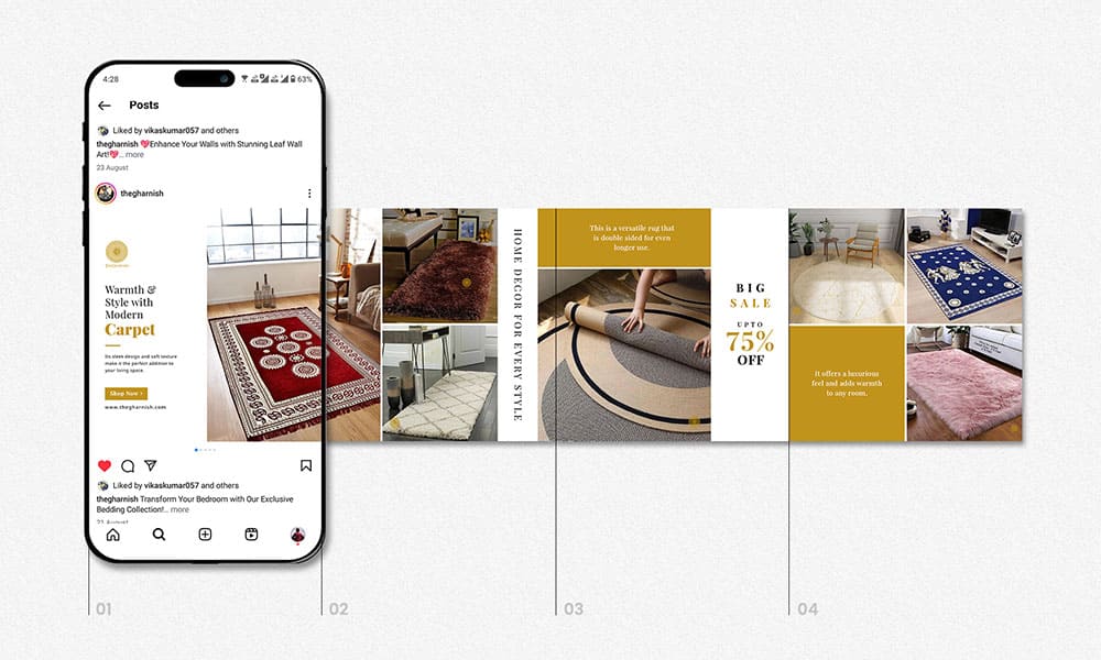 Carousal Post for The Gharnish | Digital Creative Minds