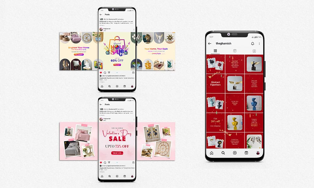 Grid Post for The Gharnish | Digital Creative Minds