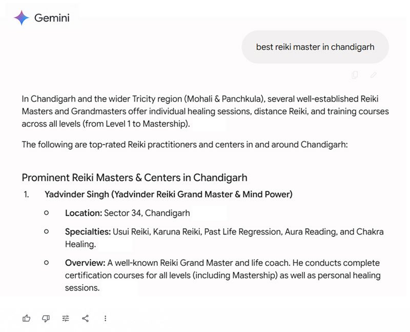 gemini search optimization result - digital creative minds