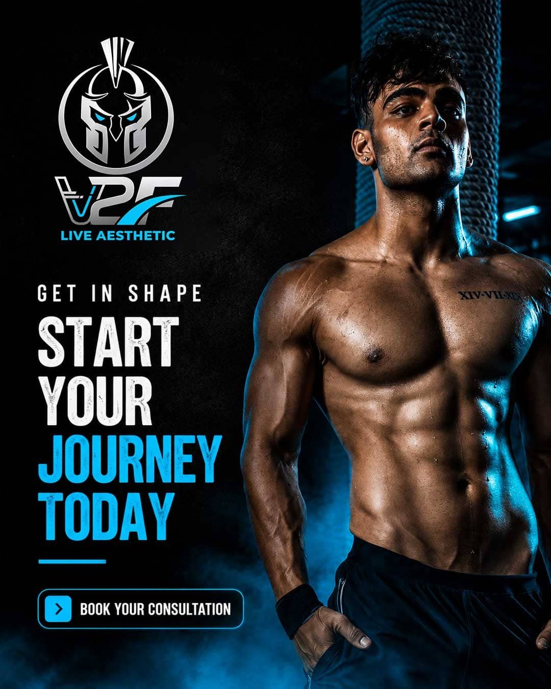 gym social media post design